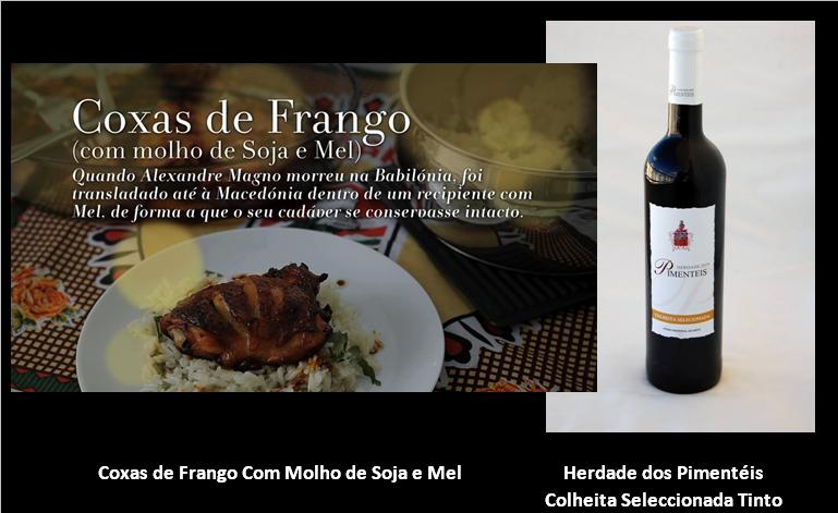INGREDIENTES   [Para 2 pessoas] 4 coxas de frango   Para a marinada 2 colheres de chá de gengibre 1 dente de alho  2 colheres de molho de soja 2 colheres de sopa de mel 1 colher de sopa de sumo de limão 1 malagueta picada   Arroz basmati 1/2 cebola picada Azeite q.b. 1 medida de arroz basmati 1 medida e meia de água 3 colheres de sopa de coentros frescos PREPARAÇÃO Para a marinada Rale um pouco de gengibre, acrescente 2 colheres de sopa de mel, 2 colheres de sopa de molho de soja, 1 dente de alho picado, 1 colher de sopa de sumo de limão e uma malagueta picada Prove a marinada para ver se está ao seu gosto. Apare alguma da gordura das coxas de frango e faça alguns cortes para ajudar a absorver  a  marinada. Mergulhe as coxas na marinada e leve ao forno pré aquecido a 180º, durante 30 a 45 minutos.  Arroz basmati com coentros Refogue a cebola picada com azeite, frite ligeiramente o arroz e acrescente uma parte e meia de água já fervida. Quando começar a ferver, tape e baixe o lume. Deixe cozer durante 10 minutos. Misture coentros frescos e tempere com sal. Sirva o arroz com o frango acabado de sair do forno por cima e cubra com o molho. 