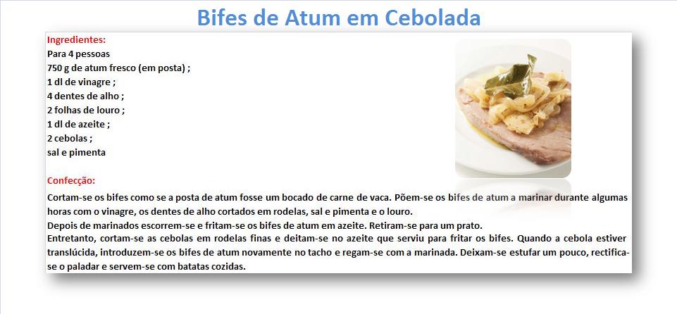 rBifes de Atum em Cebolada
