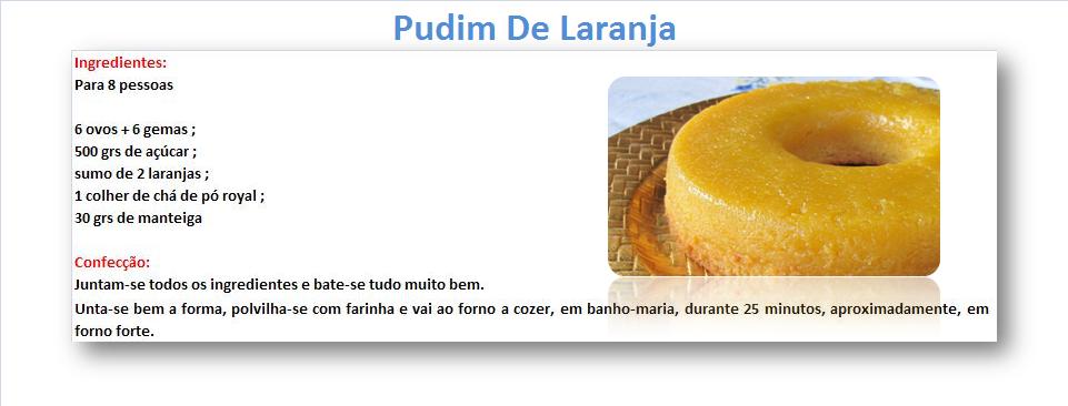 rPudim De Laranja