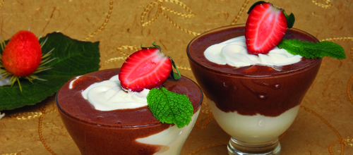 Bicolor de chocolate com leite condensado