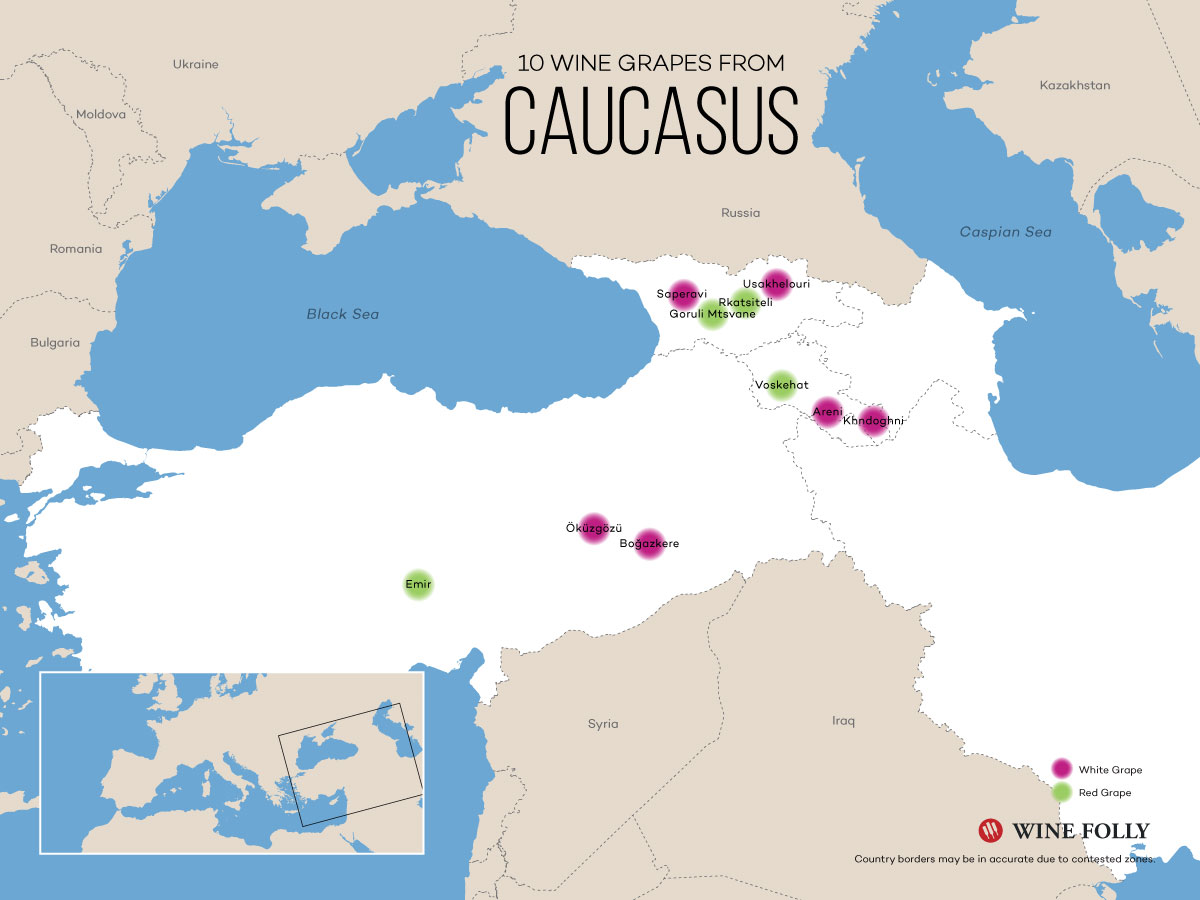 Mapa de distribuicao provavel há mais de 7000 anos. FONTE: Wine Folly