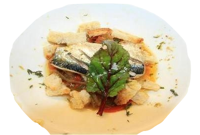 Bruschettas de sardinha em refogado de pimentos e cebola_burned