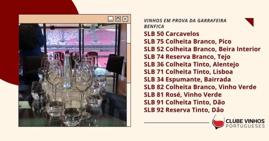 Prova e almoço com Vinhos da Garrafeira Benfica