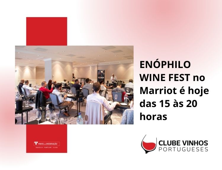 Para quem gosta de Vinho, é só mais uma boa oportunidade, e nada como uma tarde de sábado para partilhar e provar uns vinhos, e para isso uma boa opção é o ENÓPHILO WINE FEST no Marriot é hoje das 15 às 20 horas.