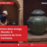 arqueólogos descobriram um mausoléu romano intacto datado do século I d.C. Dentro dele, encontraram uma urna de vidro selada, conhecida como Olla Ossuaria