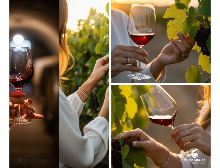 O vinho nas mãos das mulheres por The Lady And Red.