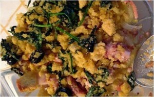 Polvo salteado com batata-doce